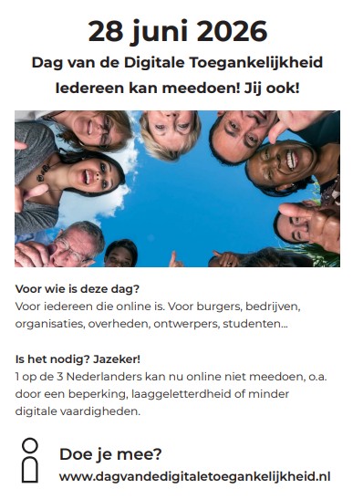 Groep mensen, afspiegeling van de Europese bevolking, kijkt lachend naar beneden, naar de camera, met een thumbs-up! Achtergrond: een stralend blauwe lucht.